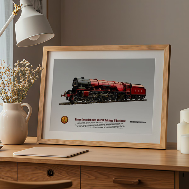 Coronation Class Durchess Of Buccleuch Artwork Print Poster Model Railway Art