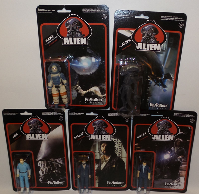 Ripley, Kane, Ash, Alien, Dallas action figures