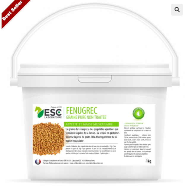 FENUGREC – État et muscles cheval – Source de protéines