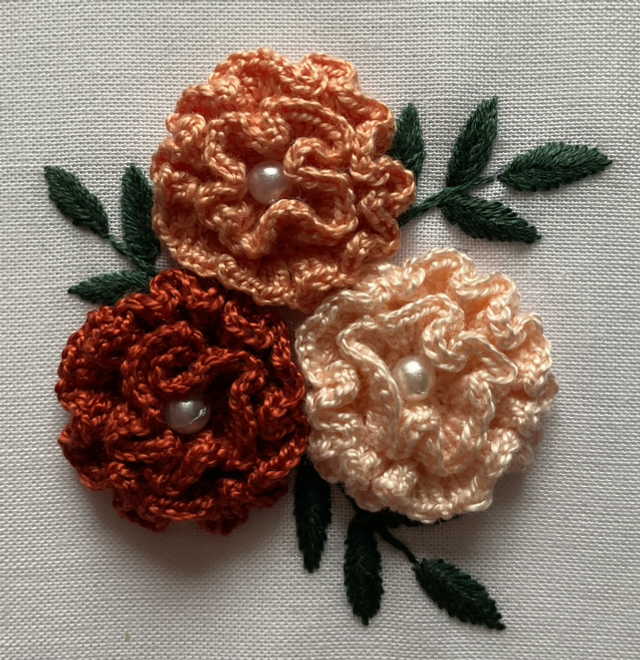 Kit broderie traditionnelle * Trio d’œillets *