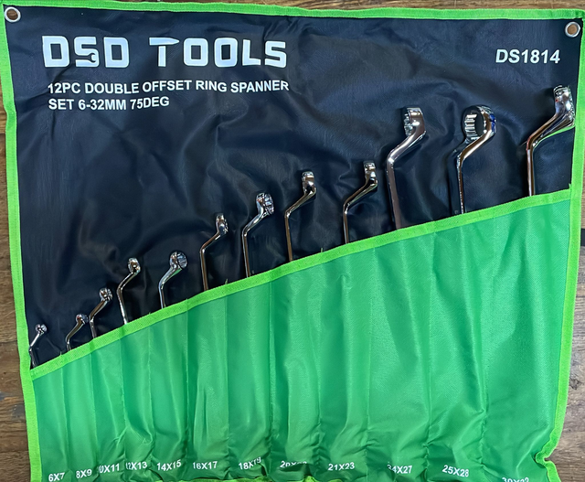 12pc Double Offset Ring Spanner Set 