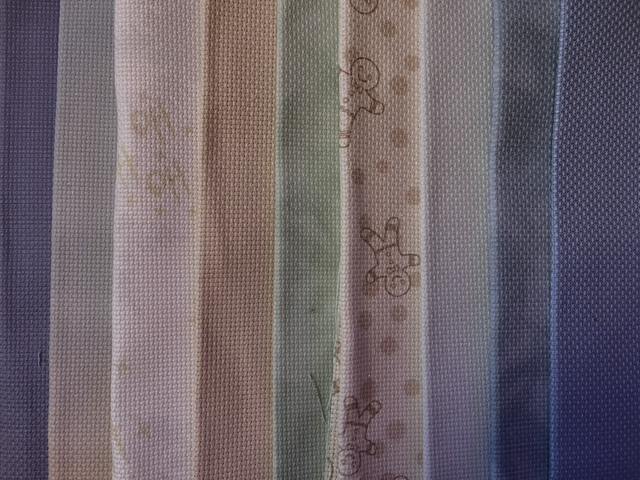  9 piece bundle of 14ct Aida