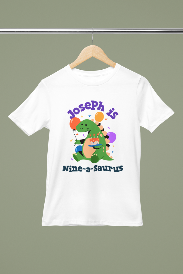 Personalised Birthday T-Shirt - Dinosaur 