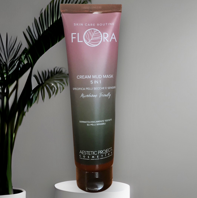 FLORA Cream Mud Mask pelli Secche &amp; Sensibili 