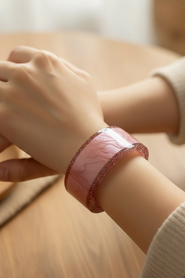 Bracelet manchette- Camelia