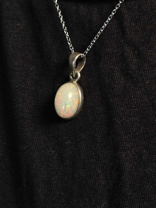 Pendentif Opale Welo n°1, argent 925 