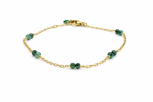 Bracelet fin Emeraude 