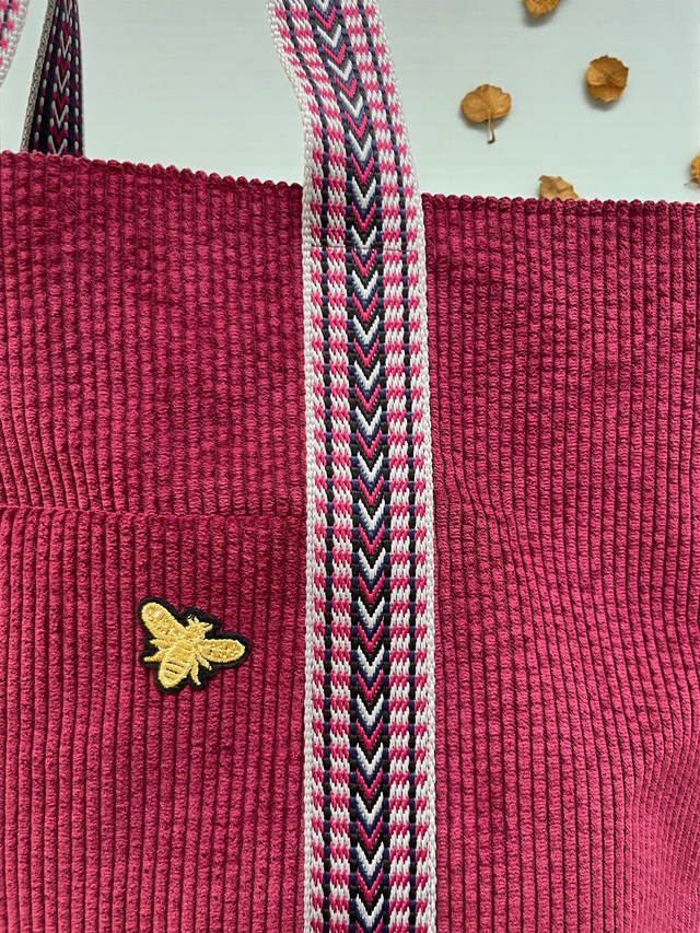 Cabas Essentiel - Velours Bordeaux