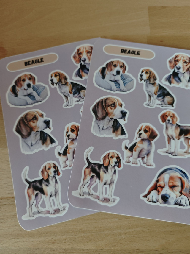 Planche stickers Beagle