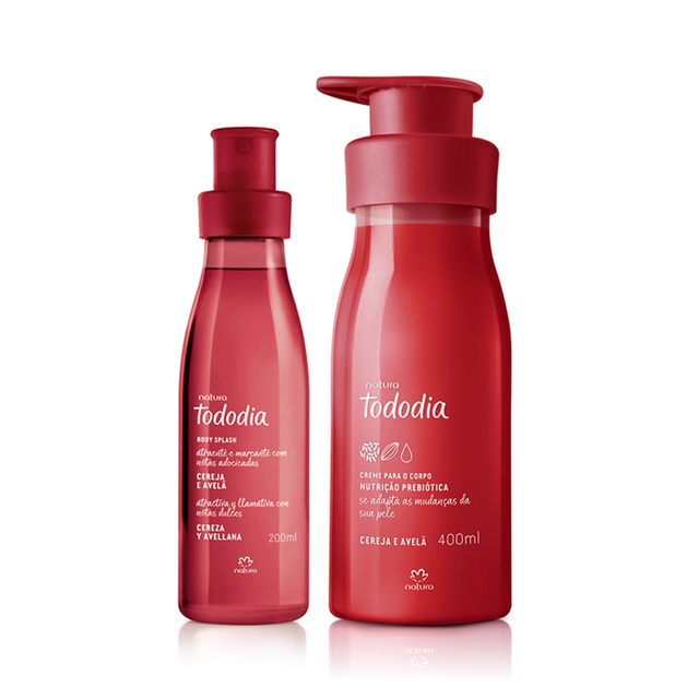 Kit Creme Nutritivo e Body Splash Tododia Cereja e Avelã (2 produtos)