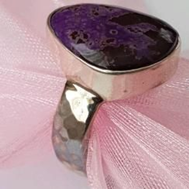 925 Sterling Silver Sugilite Ring