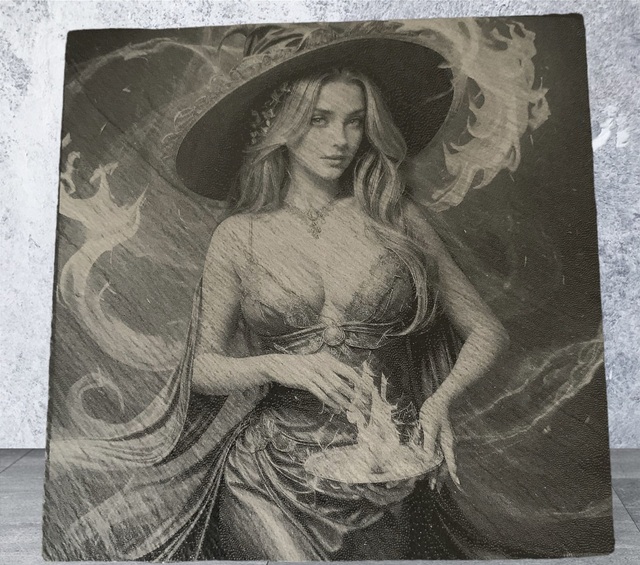 Slate Coaster - Fantasy Witch