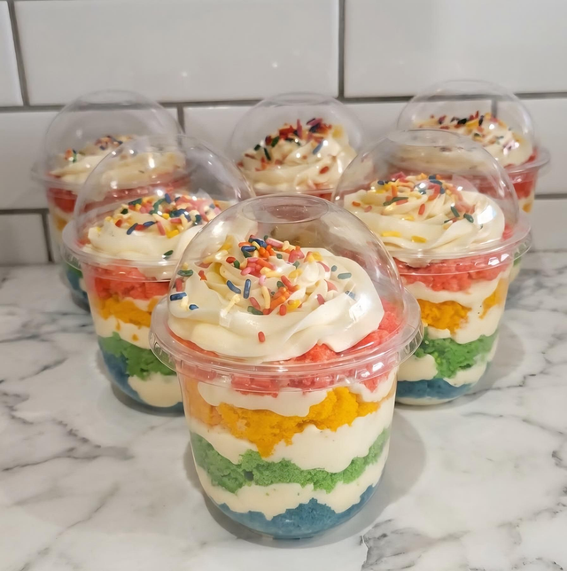 Rainbow Cake Pot