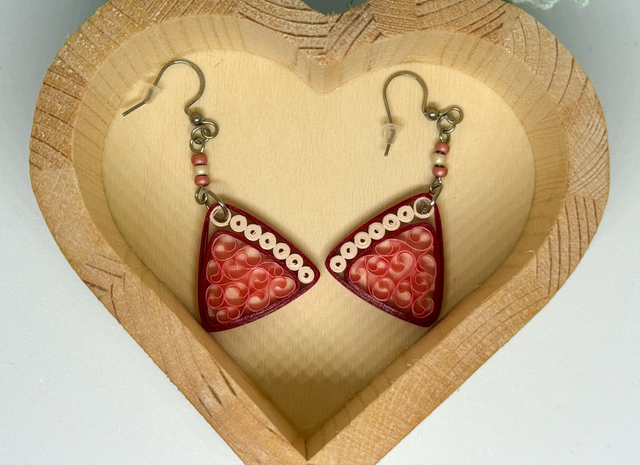 Boucles d'oreilles Triangle floraux