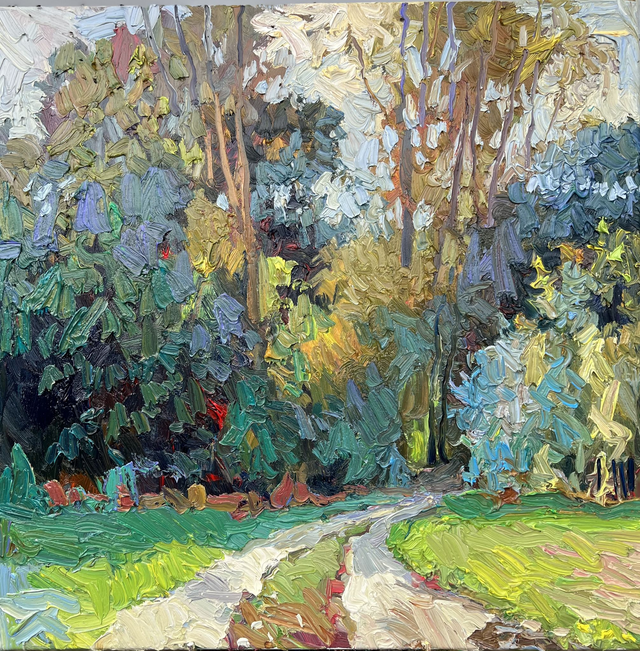 Ankunft des Oktobers, Öl auf Leinwand, 80 × 80 cm, 2024