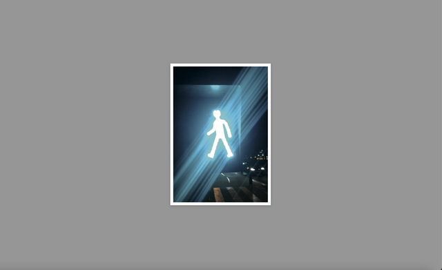 "Piéton" carte postale