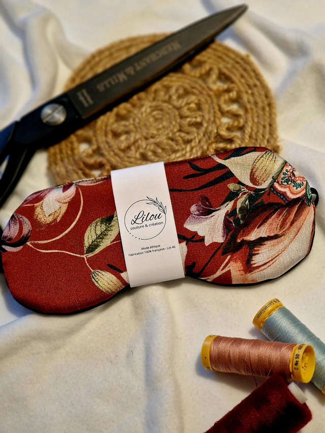 Masque de sommeil bordeaux 