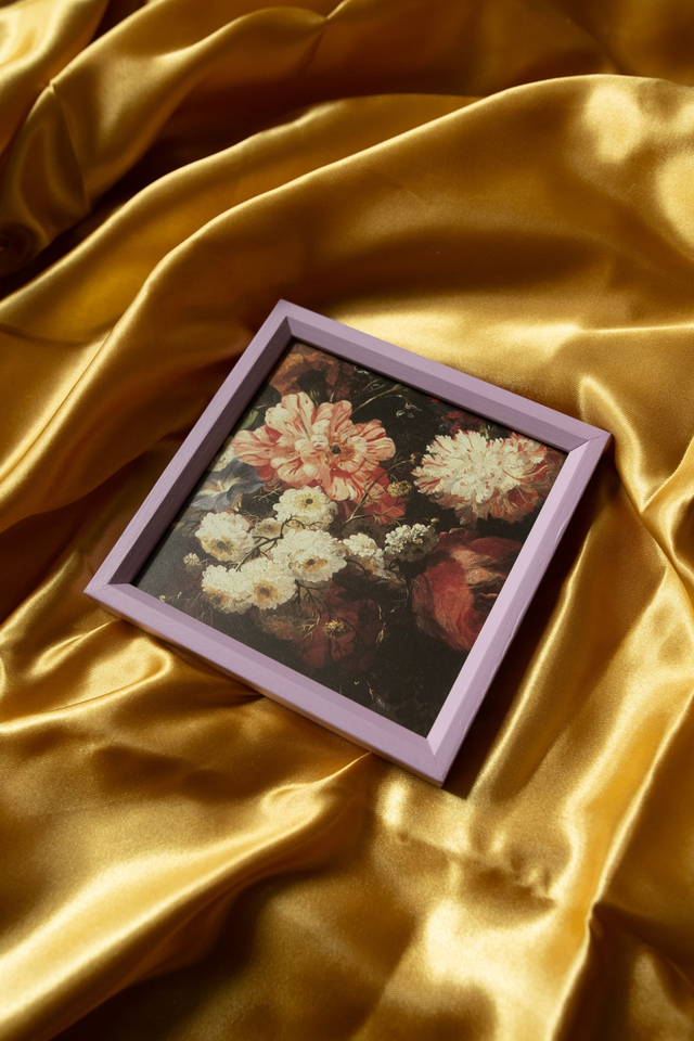 Floral Nostalgia 💜 Cadre upcyclé