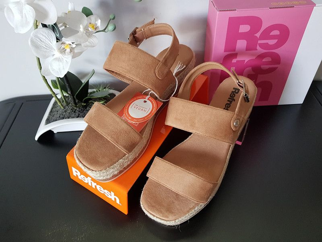 Sandales à plateforme Refresh camel