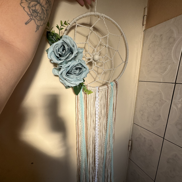 Attrape rêve rose bleu 