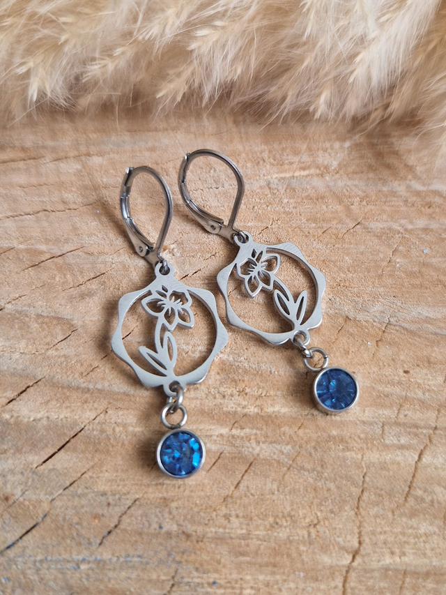 Boucles d'oreilles "Fleur de Naissance" – Mars : Narcisse