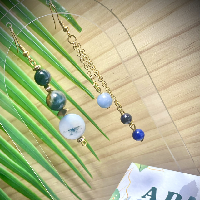 Boucles FARO Œil de Faucon Angeline et Sodalite