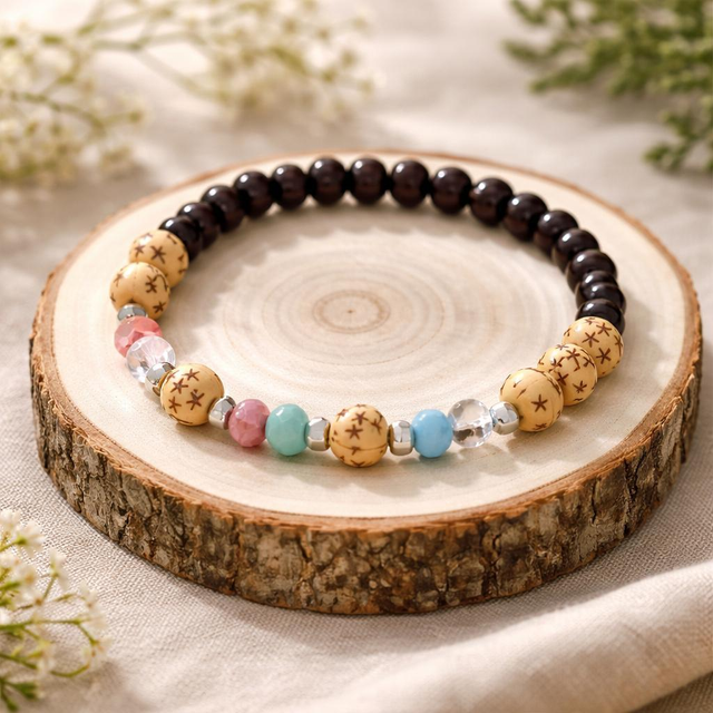 "Lumière d'étoiles" - Bracelet en bois - BB-014