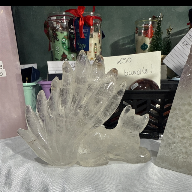 Clear quartz 9 tail fox