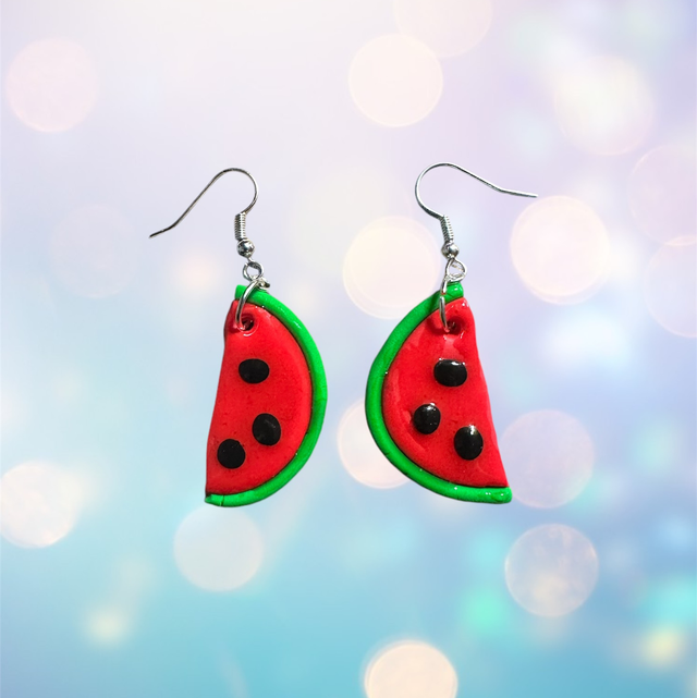 Watermelon Polymer Clay Earrings 