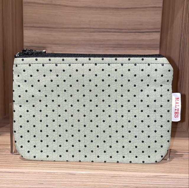 Mini pochette vert à pois 