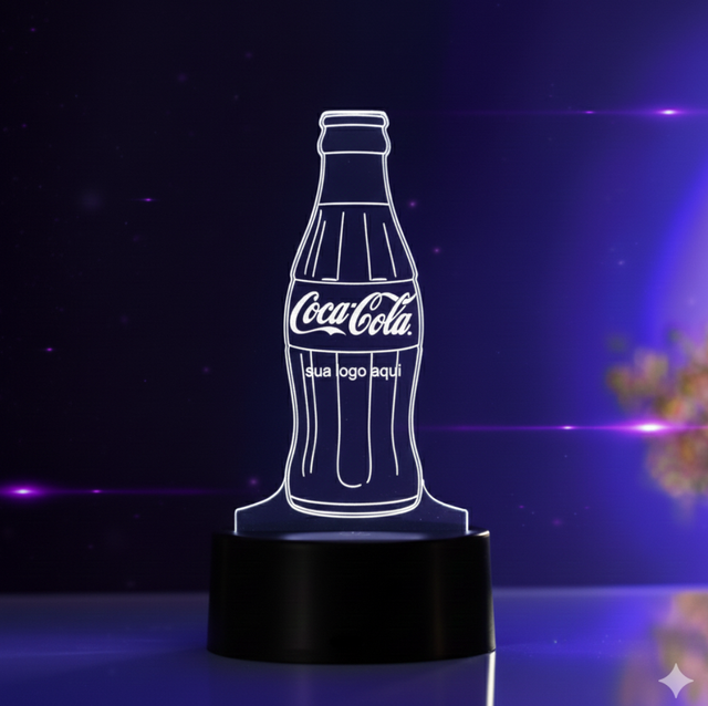 Luminária Acrilico Led Personalizada com sua Log
