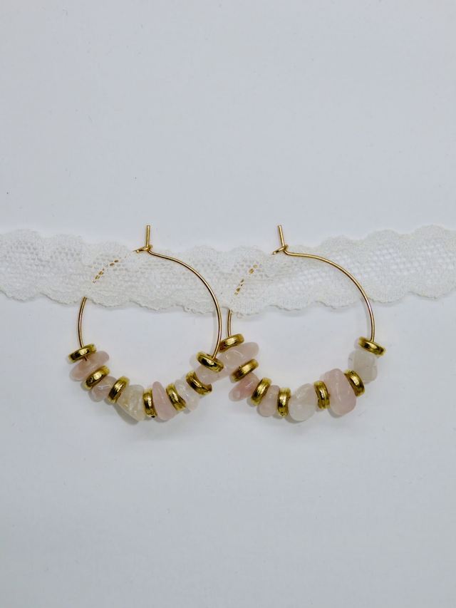 Créole en Quartz rose