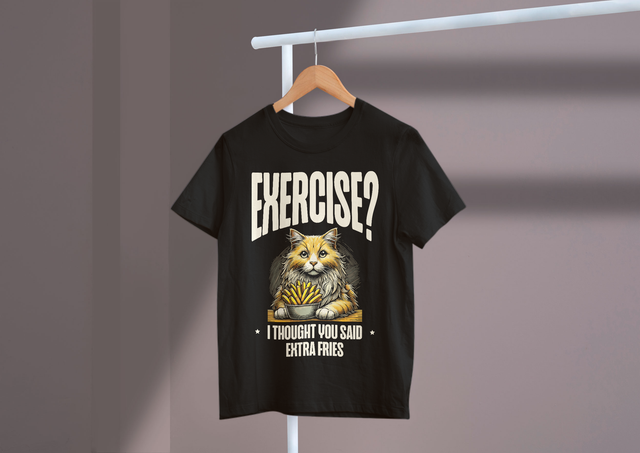 Exercise I Thought You Said Extra Fries Funny Workout Humor
Übung, ich dachte, du hättest extra Pommes gesagt. Lustiger Workout-Humor