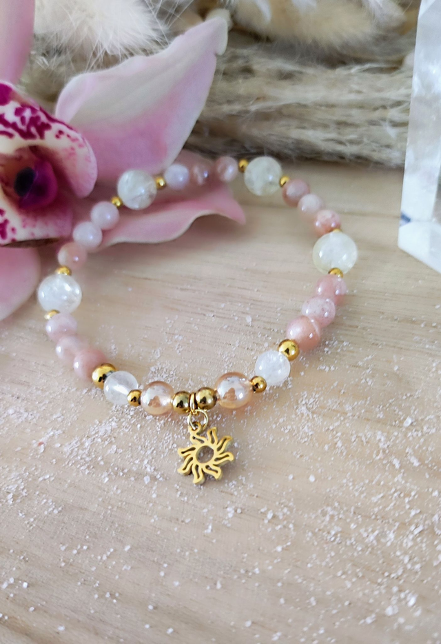 Bracelet "Confiance en soi" Pierre de soleil et Citrine