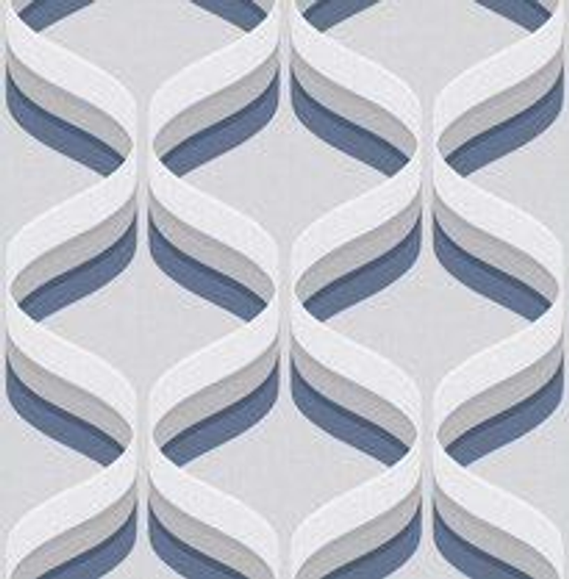 Retro Ogee Grey / Navy