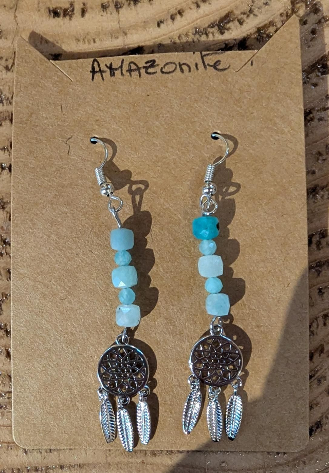 Pendantes attrape rêve Amazonite.