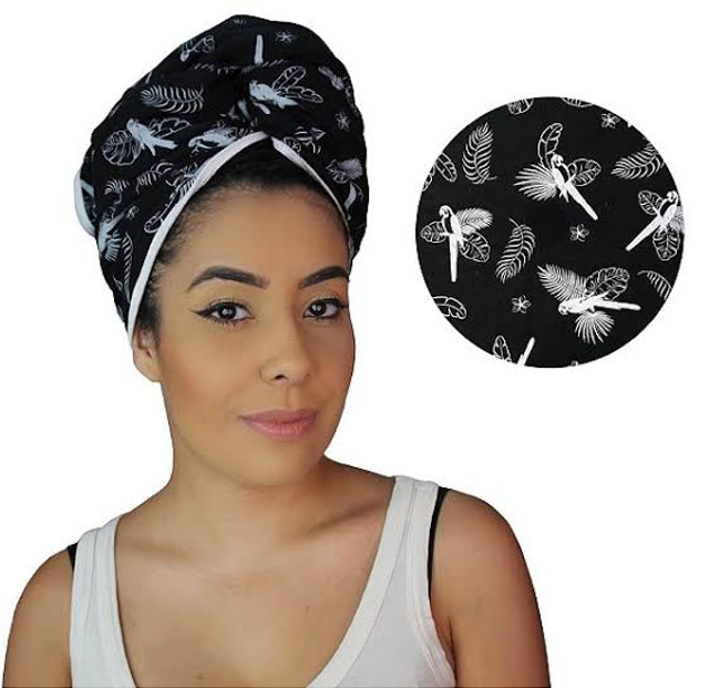 Toalha antifrizz 3 em 1 de algodão 80cm x 70cm