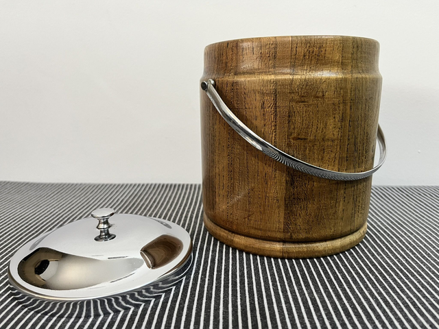 English Oak Tea Caddy or Biscuits Barrel.