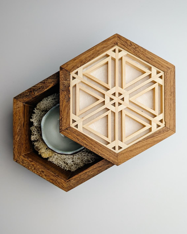 Zestaw w duchu zero waste - pudełeczko kumiko + czarka