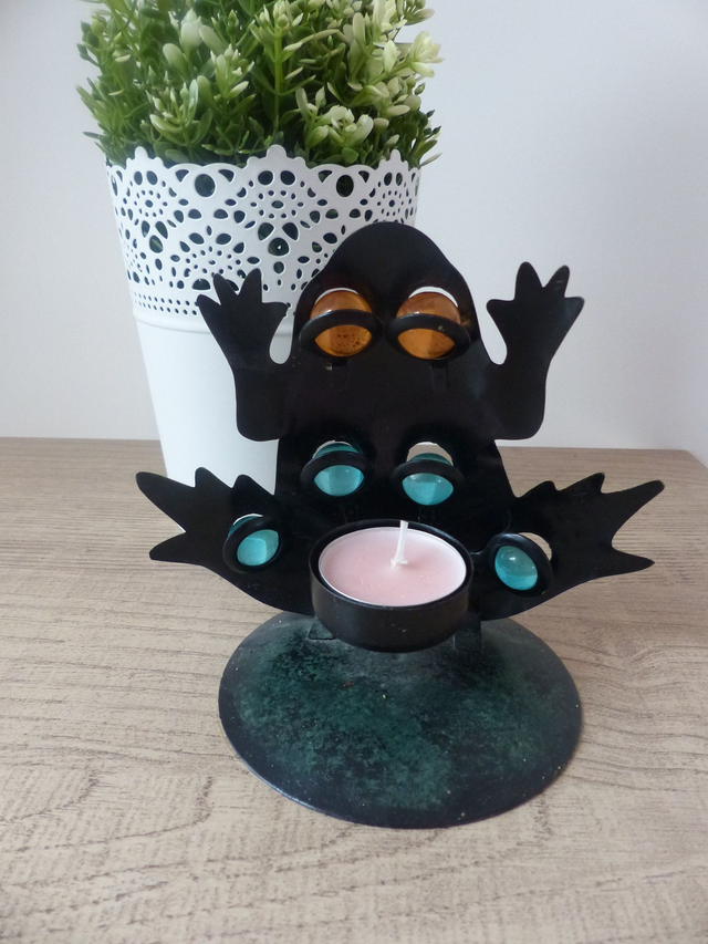 Bougeoir Photophore Grenouille en Métal – Charme Campagnard & Esprit Vintage