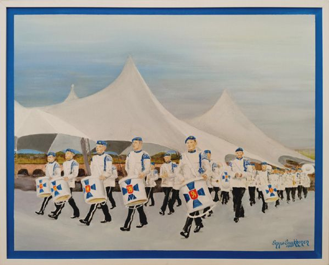 2. Kaartin soittokunta Haminassa (80x100 cm)