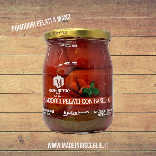 Pomodori pelati a mano - 500gr - Mastrototaro Food