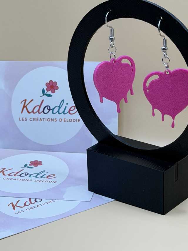 Boucles d'oreilles Coeur - Attaches Crochet