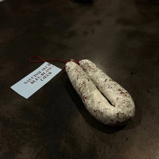 Saucisse sèche bleu, blanc, cœur 