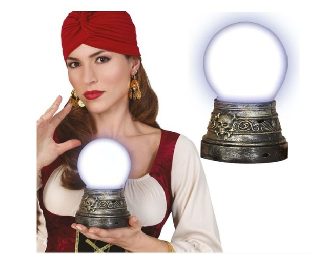 Carnevale ,  26775  SFERA DI CRISTALLO CON LUCE 19 CM