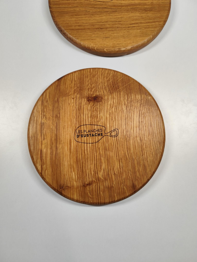 Dessous de plat rond en chêne massif