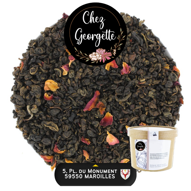 THÉ VERT LITCHI ROSE - Pot de 25 infusettes