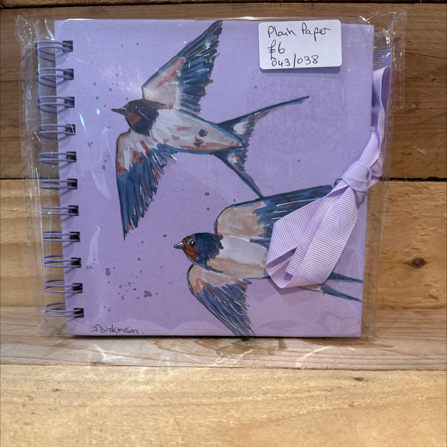 Hand Painted Birds Notebook 
