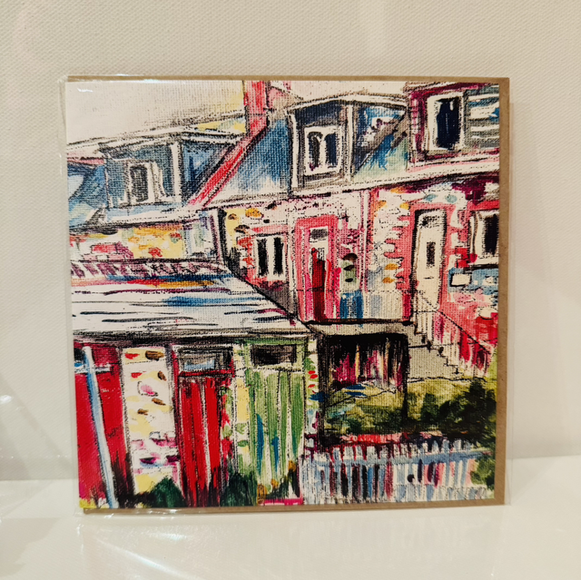 Greetings Card- Galashiels Back Gardens