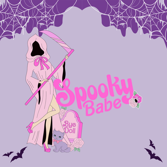 Spooky Babe | Keyring, Pin or Phone Grip | 118